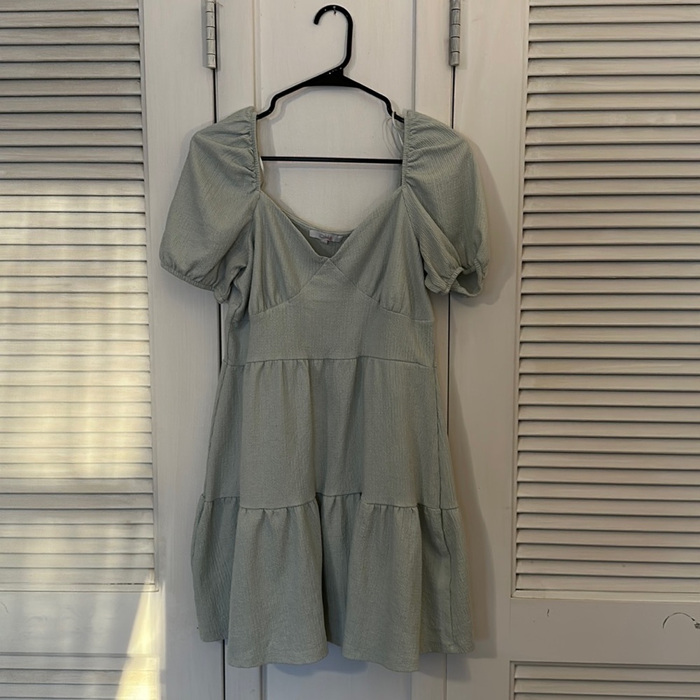 Light turquoise babydoll dress